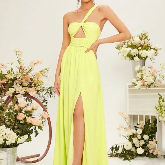 SHEIN Neon Yellow Dress - Picture 2 of 7